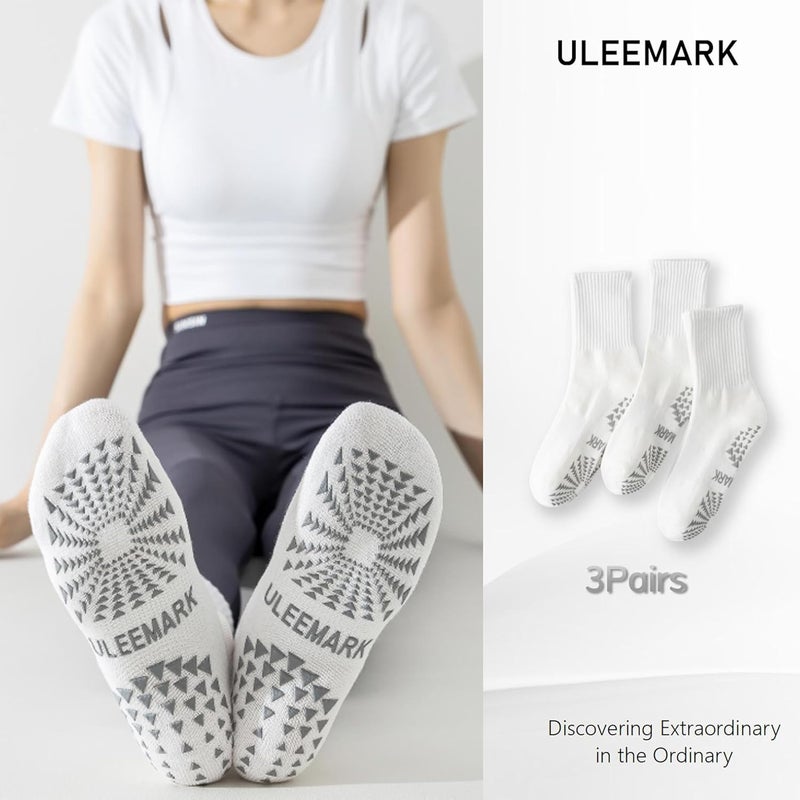 ULEEMARK Store Womens Pilates Non slip Yoga Socks Dance Gym Exercise Ankle Socks - Image 2